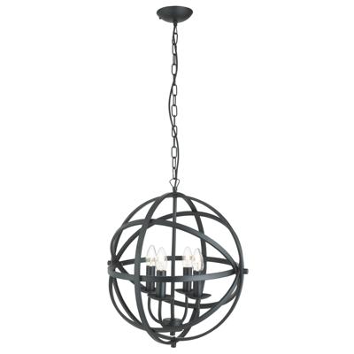 Hanglamp Orbit 4Lt Pendant Black Metal
