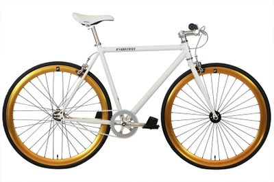 Fixie Fiets FabricBike White & Gold Fixie Fiets FabricBike White & Gold