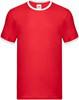 Fruit Of The Loom F159 Ringer Tee - Red/White - XXL