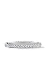 David Yurman bracelet jonc Sculpted Cable en or blanc 18ct pavé de diamants (6,2 mm) - Argent - thumbnail