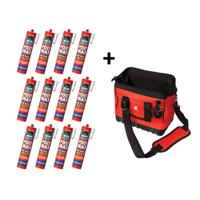 Griffon PolyMax High Tack Express montagelijm - in Tool Bag met 12 kokers - wit