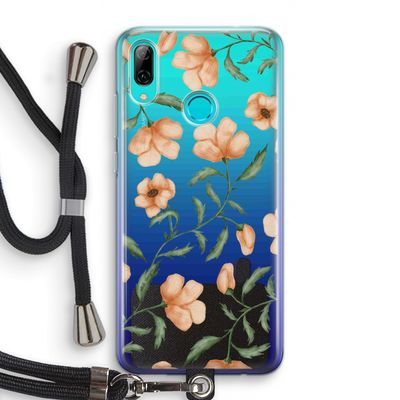 Peachy flowers: Huawei P Smart (2019) Transparant Hoesje met koord