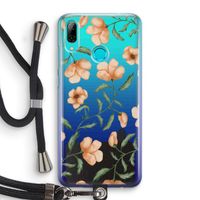 Peachy flowers: Huawei P Smart (2019) Transparant Hoesje met koord