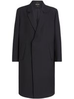 Zegna double-breasted wool-blend coat - Bleu - thumbnail