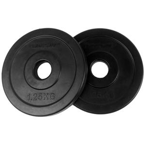 Tunturi Halterschijven - Halter gewichten - 2x 1,25 kg - 30mm - Rubber - Incl. gratis fitness app