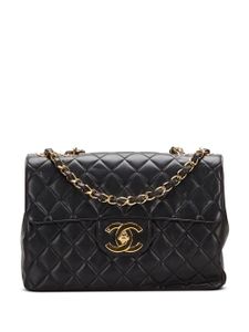 CHANEL Pre-Owned sac porté épaule Jumbo Classic Flap (1996-1997) - Noir