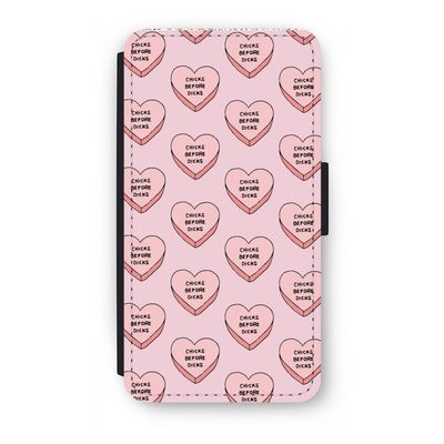 Chicks before dicks: iPhone XS Flip Hoesje