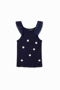 Top met madeliefjes - BLUE - 7/8