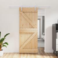 Schuifdeur met beslag 85x210 cm massief grenenhout