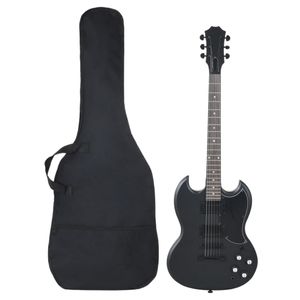 Gitaar voor beginners elektrisch met tas 4/4 39" zwart