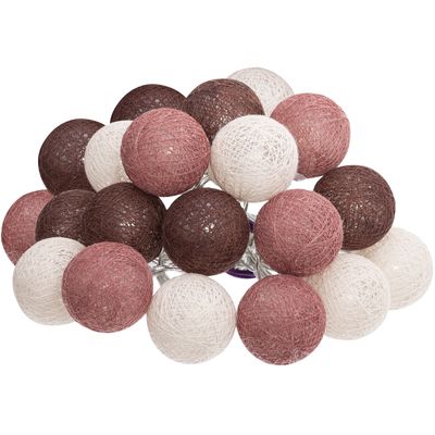 Lichtslinger/lichtsnoer met 20 decoratieve verlichte balletjes - multi kleur mix - 435 cm - stekker Lichtslinger/lichtsnoer met 20 decoratieve verlichte balletjes - multi kleur mix - 435 cm - stekker