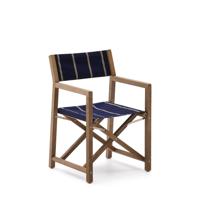 Kave Home Klapstoel 'Vilara' Acaciahout, kleur Donkerblauw