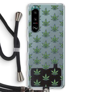 Weed: Sony Xperia 5 III Transparant Hoesje met koord