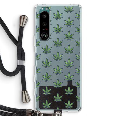 Weed: Sony Xperia 5 III Transparant Hoesje met koord