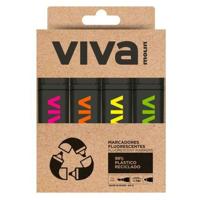 Fluorescerende Markeerstift Set Molin VIVA ECO Multicolour 4 Onderdelen