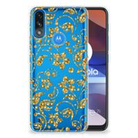 Motorola Moto E7/E7i Power | TPU Case | Gouden Bloemen