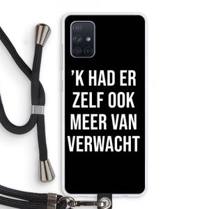 Meer verwacht - Zwart: Samsung Galaxy A71 Transparant Hoesje met koord