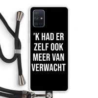 Meer verwacht - Zwart: Samsung Galaxy A71 Transparant Hoesje met koord