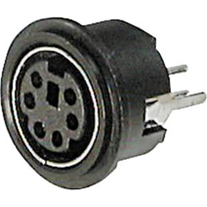 ASSMANN WSW A-DIO-TOP/08 Miniatuur-DIN-connector Bus, inbouw verticaal Aantal polen: 8 Zwart 1 stuk(s)