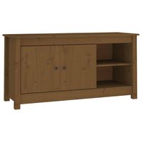 vidaXL Tv-meubel 103x36,5x52 cm massief grenenhout honingbruin - thumbnail