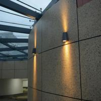 LED&apos;s Light LED Wandlamp Buiten - Vaas met 2 lichtpunten - Model Como - IP44 - Antraciet