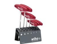 Wiha stiftsleutelset met dwarsgreep (rood, 8-delig, zeskant, hoogglans vernikkeld, incl. werkbankhouder )