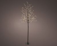Micro LED boom d30h150 cm zwart/wit kerstverlichting - Lumineo