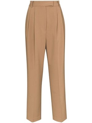 The Frankie Shop pantalon Bea plissé - Marron
