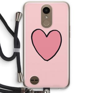 Hartje: LG K10 (2017) Transparant Hoesje met koord