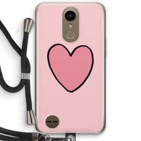 Hartje: LG K10 (2017) Transparant Hoesje met koord