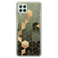 Samsung Galaxy A22 4G siliconen hoesje - Kubus groen