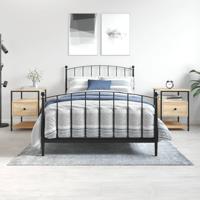 Nachtkastjes 2 st 40x42x56 cm bewerkt hout sonoma eikenkleurig