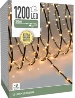 Kerstverlichting LED met 1200 lampjes 39m, extra warm wit