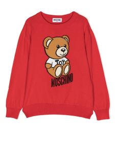 Moschino Kids pull à imprimé ourson - Rouge