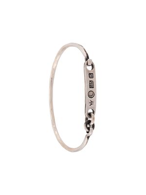 WERKSTATT:MÜNCHEN bracelet torque à design gravé - Argent