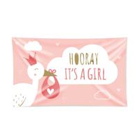 Paperdreams XXL vlag - Newborn baby girl