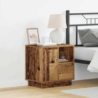 Nachtkastje met 2 pcs Oud Hout 50 x 34.5 x 50 cm. Bewerkt hout