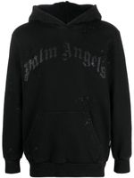 Palm Angels hoodie à effet usé - Noir