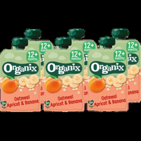 6 x Organix Knijpfruit Havermout, abrikoos & banaan 12mnd bij Jumbo