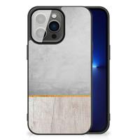 iPhone 13 Pro Houten Print Telefoonhoesje Wood Concrete iPhone 13 Pro Houten Print Telefoonhoesje Wood Concrete