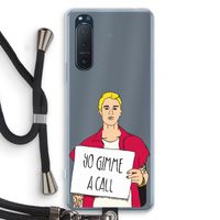 Gimme a call: Sony Xperia 5 II Transparant Hoesje met koord