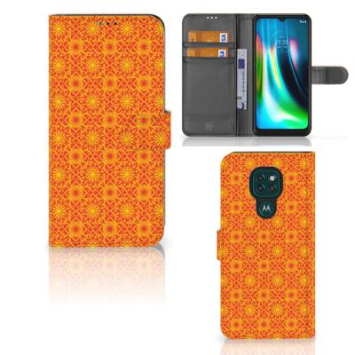 Motorola Moto G9 Play | E7 Plus | Telefoon Hoesje | Batik Oranje