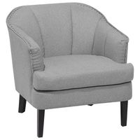 Beliani ELVERUM - Fauteuil-Grijs-Polyester - thumbnail