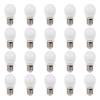20x E27 LED Lamp - 4,8 Watt 470 lumen - 2700K Warm wit licht - Grote fitting - Vervangt 40 Watt - G45 vorm