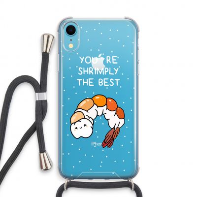 You're Shrimply The Best: iPhone XR Transparant Hoesje met koord