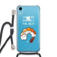 You're Shrimply The Best: iPhone XR Transparant Hoesje met koord