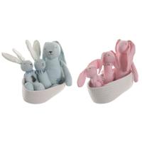 Knuffel Home ESPRIT Blauw Roze Polyester Kinderen (2 Stuks)