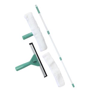 Raamwisser met telescoopsteel - 5-delig - 128 cm - groen - ramenwasser