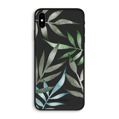 Tropical watercolor leaves: iPhone XS Max Biologisch afbreekbaar hoesje