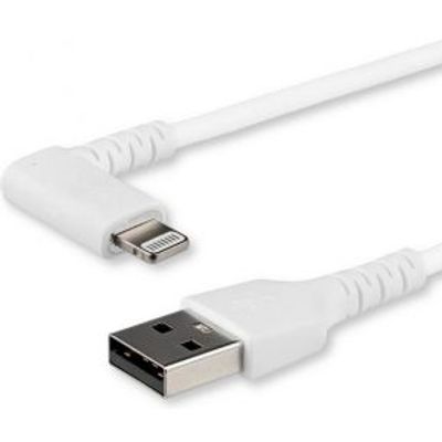 StarTech.com 2 m gehoekte Lightning naar USB kabel Apple MFi gecertificeerd wit